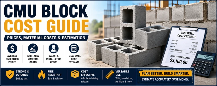 CMU Block Cost Guide: Prices, Material Costs, and Estimation