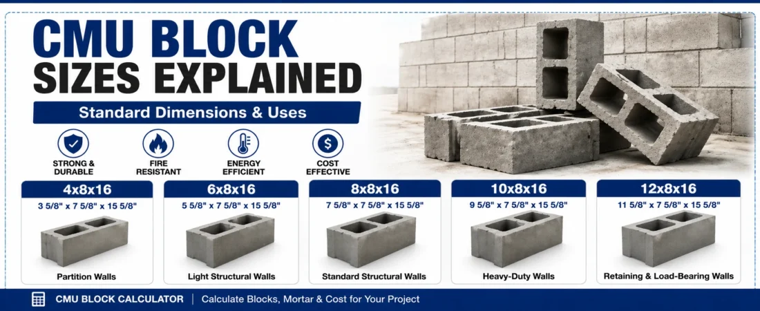 CMU Block Sizes Explained: Standard Dimensions and Uses