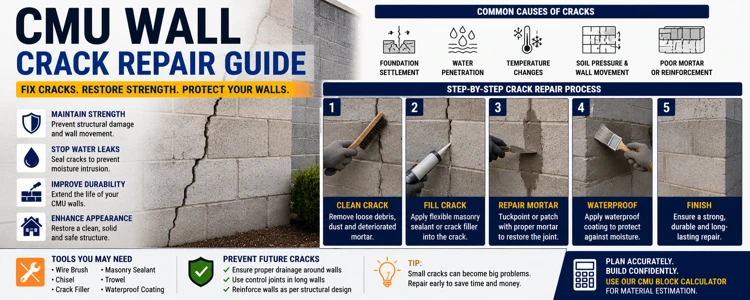 CMU Wall Crack Repair Guide