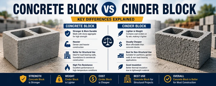 Concrete Block vs Cinder Block: What’s the Difference?