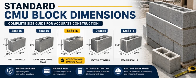 Standard CMU Block Dimensions: Complete Size Guide