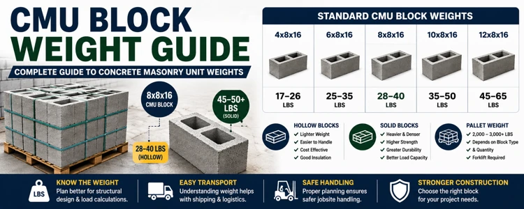 CMU Block Weight Guide