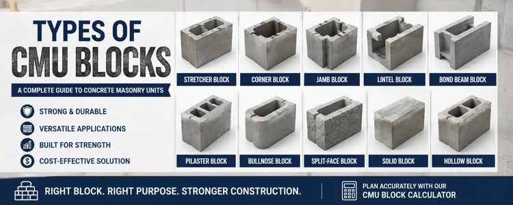 Types of CMU Blocks: Complete Guide to Concrete Masonry Units