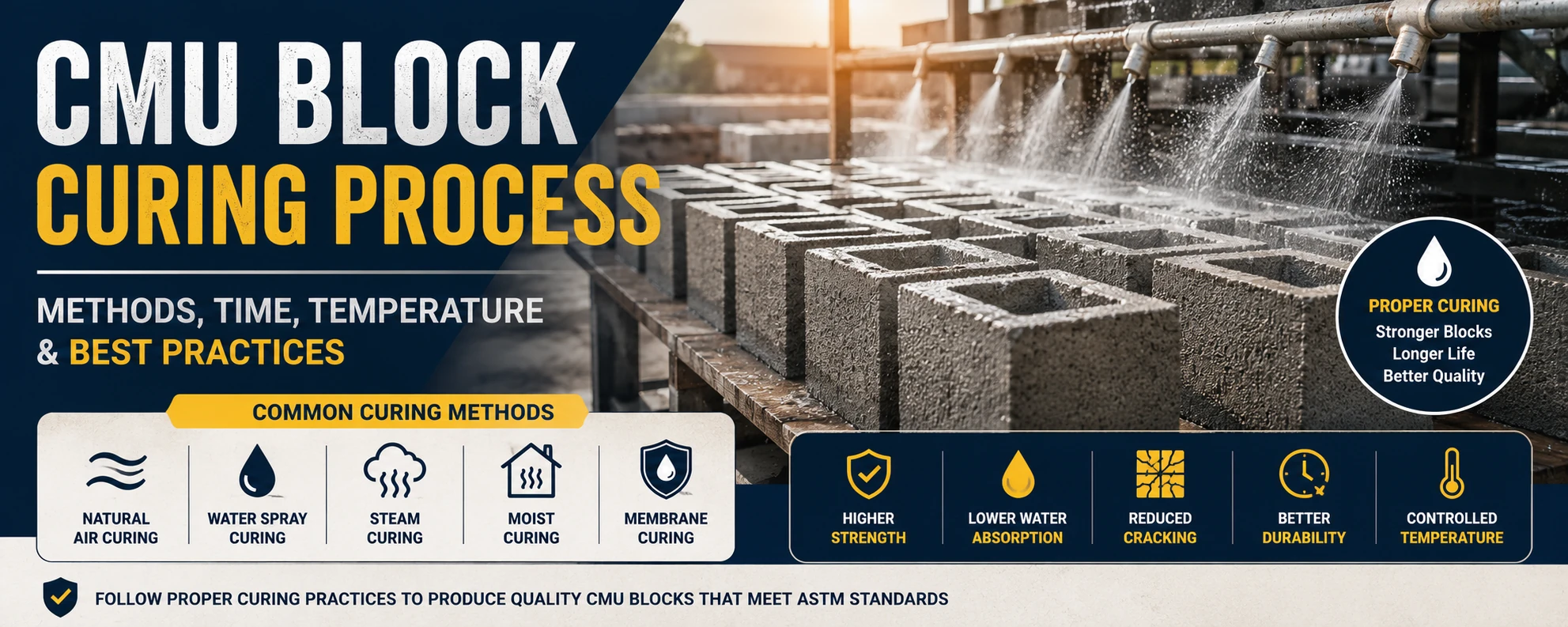 CMU Block Curing Process: Methods, Time, Temperature & Best Practices