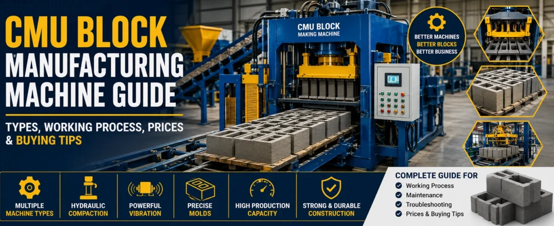 CMU Block Manufacturing Machine Guide: Types, Working Process, Prices & Buying Tips