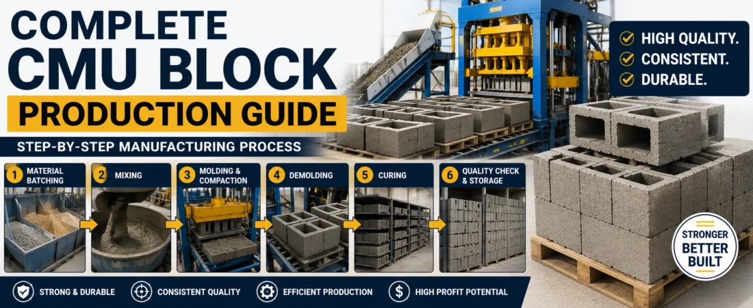 Complete CMU Block Production Guide: Step-by-Step Manufacturing Process