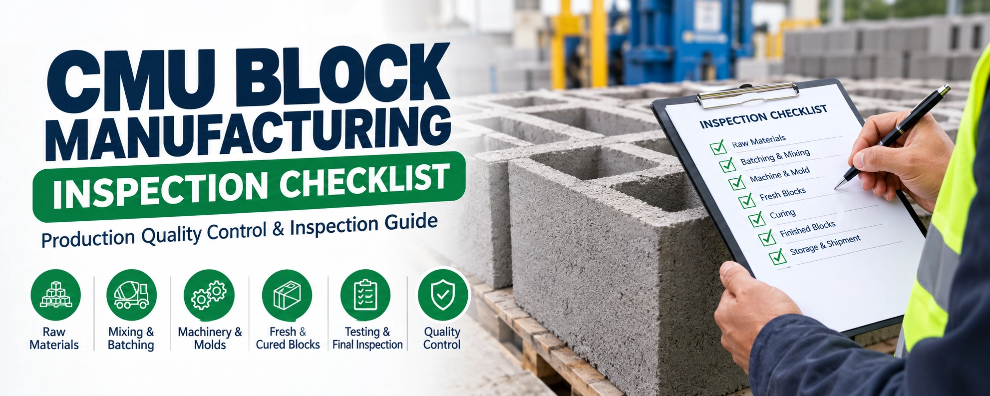 CMU Block Manufacturing Inspection Checklist: Complete Quality Control Guide