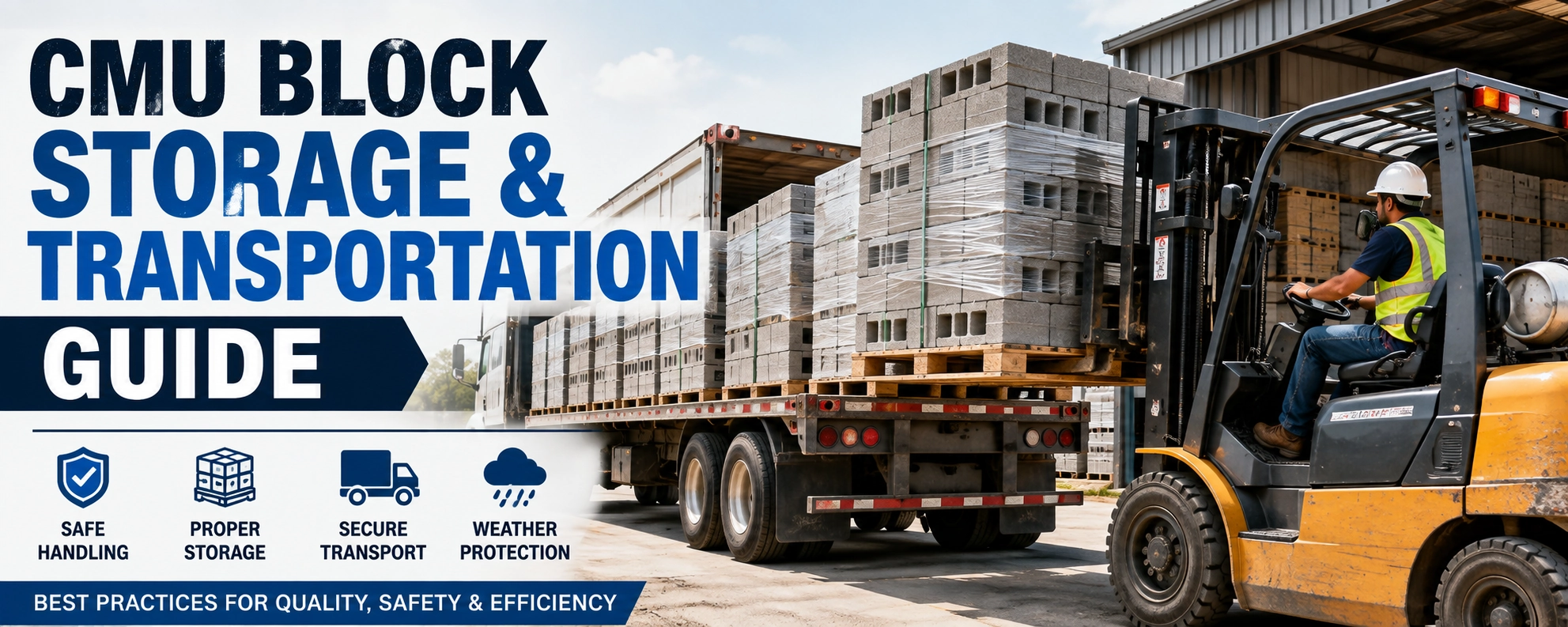CMU Block Storage & Transportation Guide: Best Practices for Safe Handling and Delivery