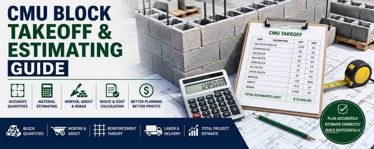 CMU Block Takeoff & Estimating Guide